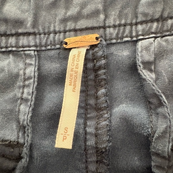 Free People Sahar Blue Velvet Cargo Pant - Picture 6 of 14